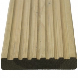 Treated Timber Decking - 27mm X 145mm| Anti Slip Wood Decking Boards