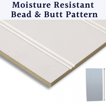 18mm Primed Mdf Wall Panels Long Grain Beaded And Grooved T&g Pattern | Moisture Resistant Mdf Panels For Walls And Bath